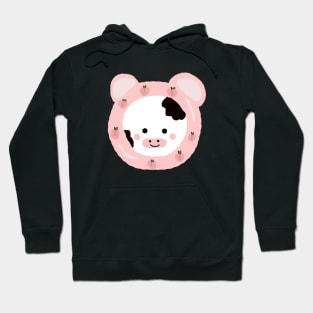 Peach Cow Hoodie